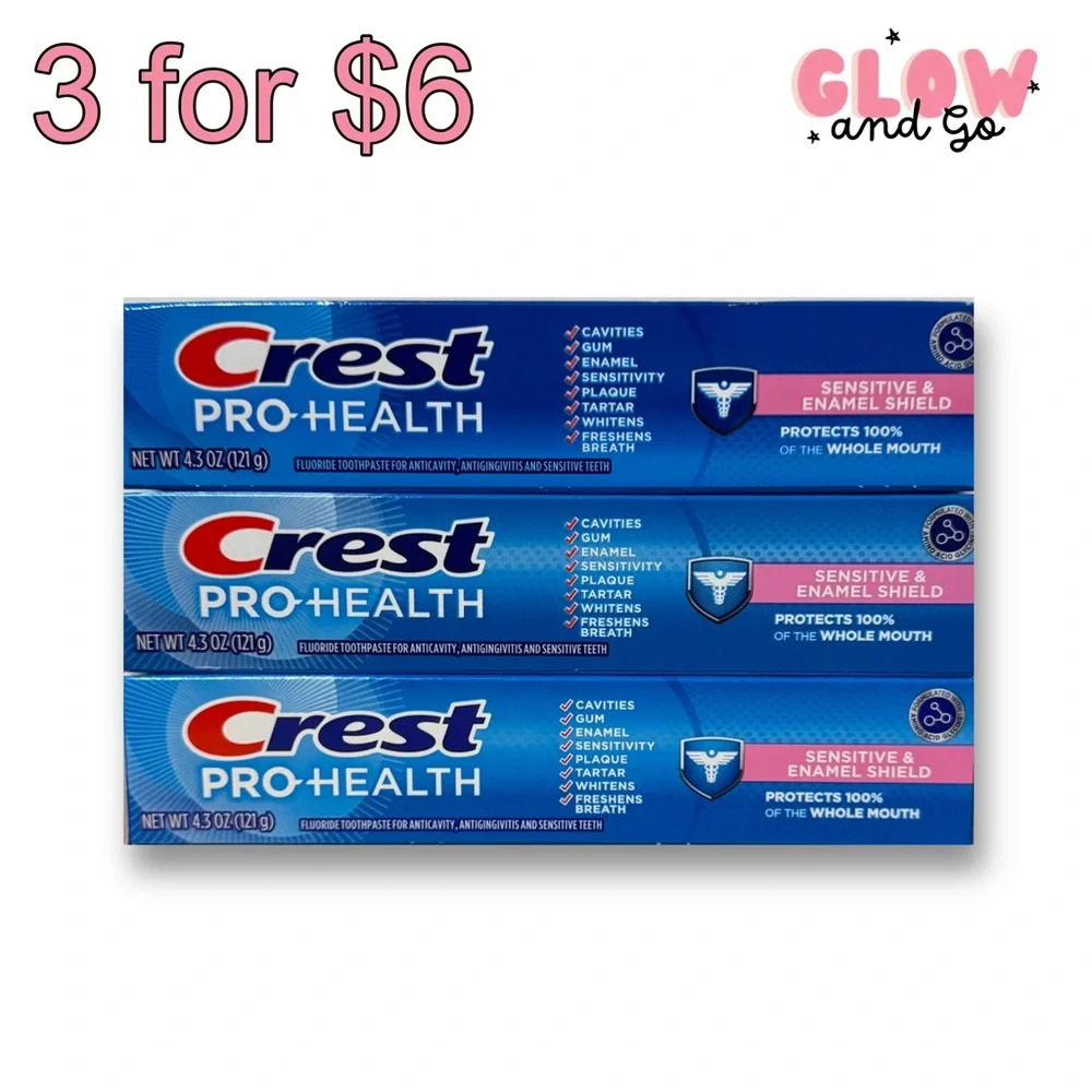 3/$6 !! - Crest Pro-Health Sensitive & Enamel Shield Toothpaste, 4.3 OZ